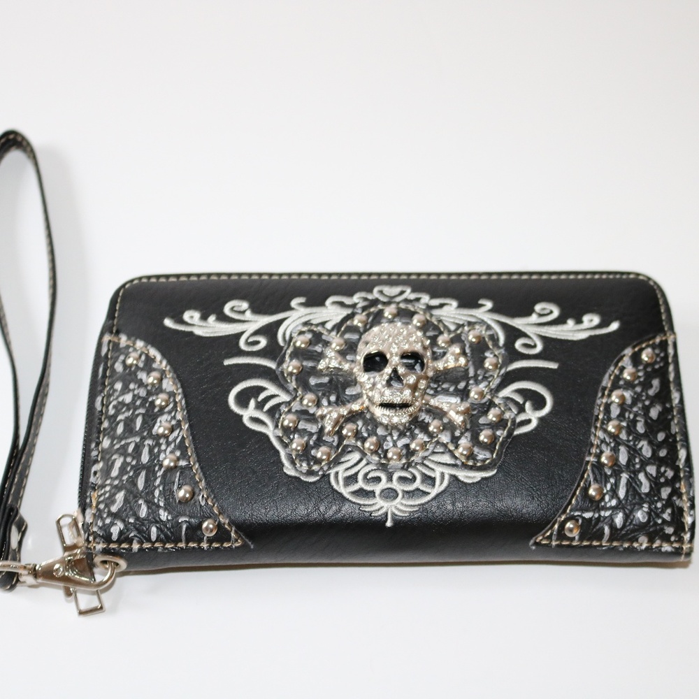Wallet - Jewel Skull Details